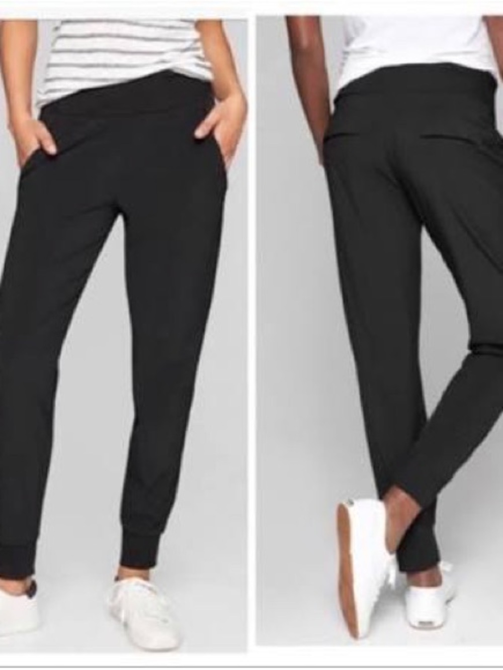 NWOT Athleta BLACK Soho Lined Joggers Size 14 Tall